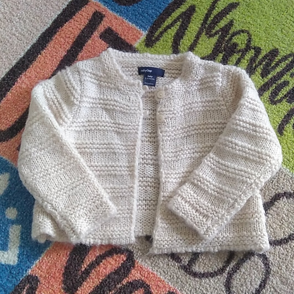 Baby Gap cream cardigan sweater